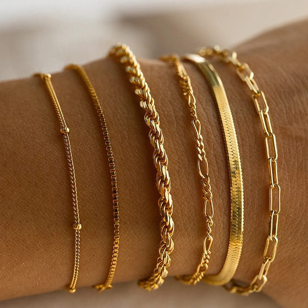Decorative Bracelet Set New Alloy Combination Hand and Foot Jewelry Six-Piece Set