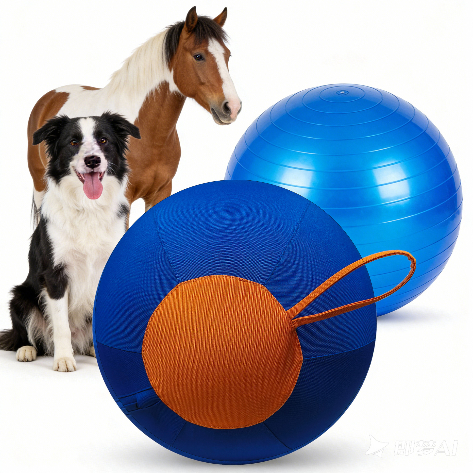 Dog inflatable grinding ball, bite-resistant pet training ball, Oxford cloth, entertaining Corgi, self-amusing toy, self-amusing toy