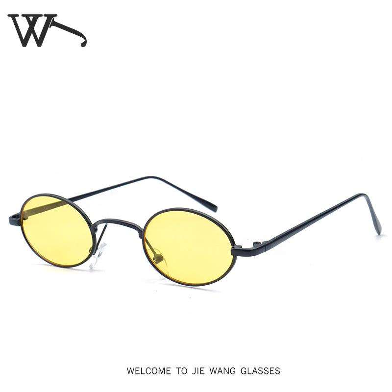 2018 New Small Round Frame Sunglasses Punk Oval Sunglasses 6257