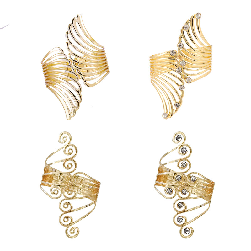 Accessories wing spring open bracelet hollow metal accessory bracelet