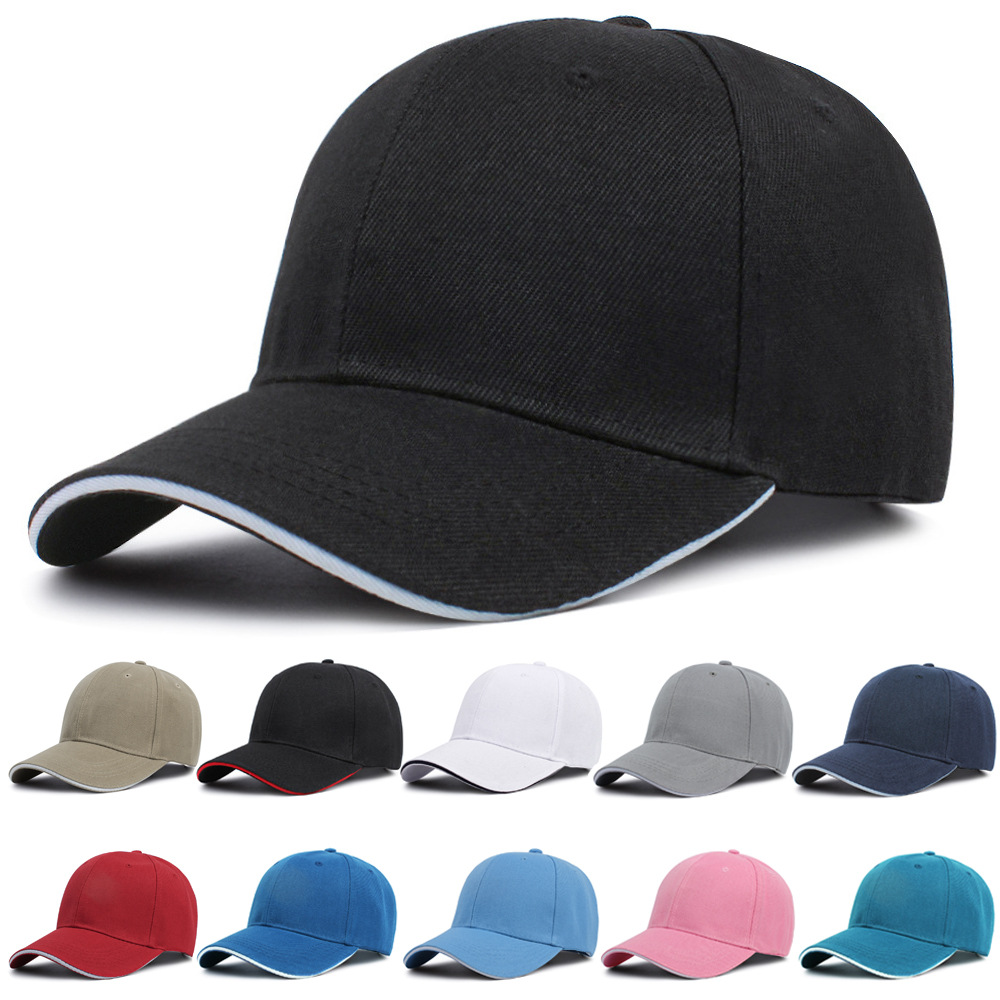 Hat Sandwich Lined Baseball Cap Solid Blank Visor Cap Work Hat Advertising Hat Heat Transfer Printing Cross