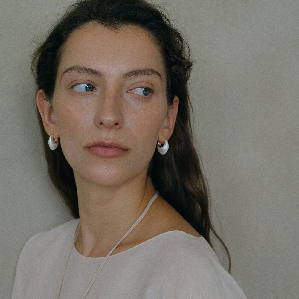 SOFT *New Pottery Earrings for Women Embroidered Pulled Texture Accessories Simple and Minimalist Female Earrings