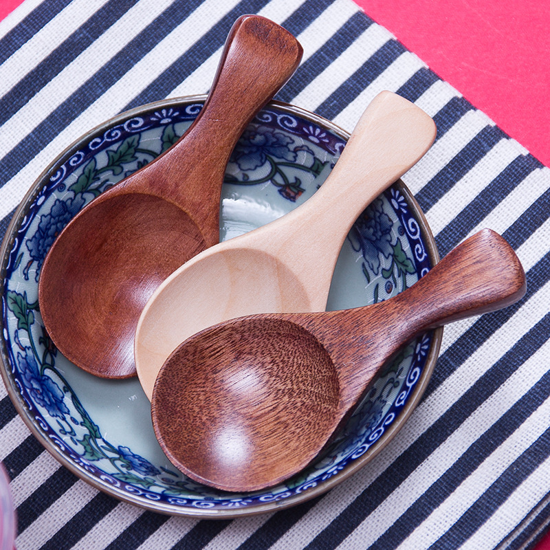 Home Solid Wood Small Spoon Mask Spoon Seasoning Spoon Tea Spoon Small Spoon Wooden Mini Spoon