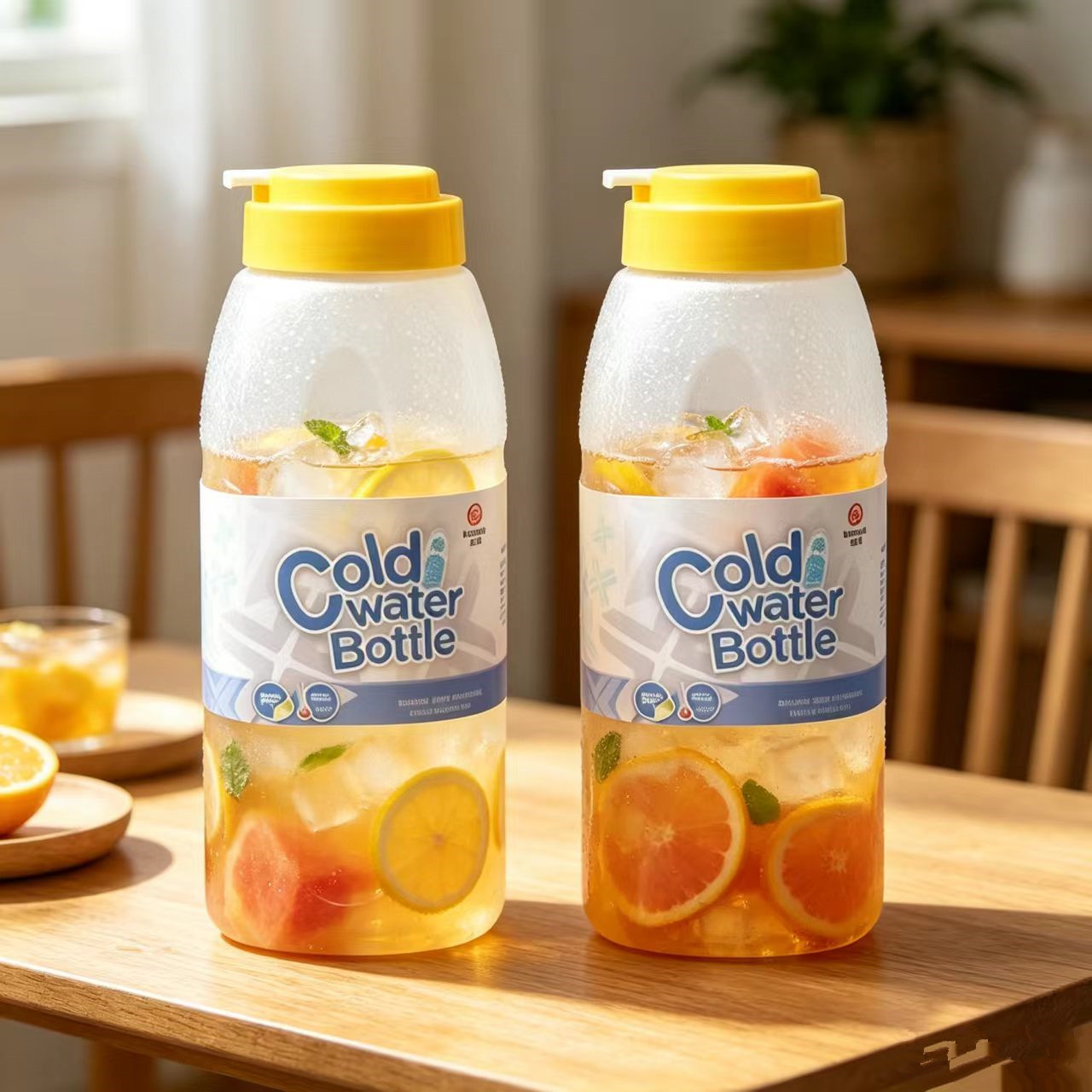 Cold water jug plastic water jug large capacity beverage bottle household refrigerator juice jug barley tea cold water jug commercial