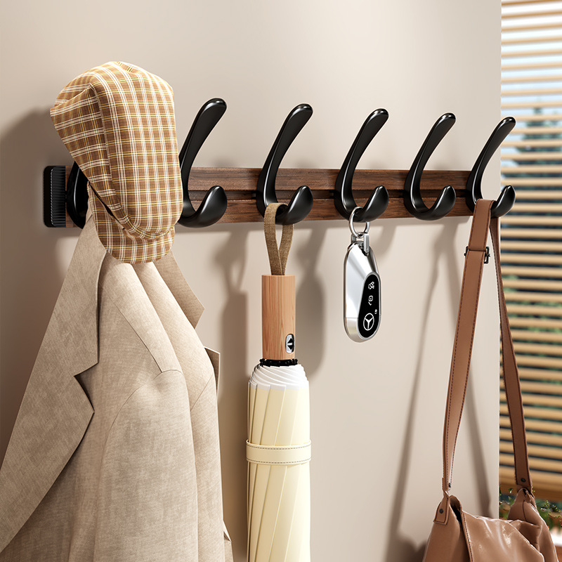 No-Drill Hooks, Coat Hooks, Wood-Grain Hooks, Off-White Behind-the-Door Hooks, Kitchen Hooks, Adhesive Hooks, Hook Racks