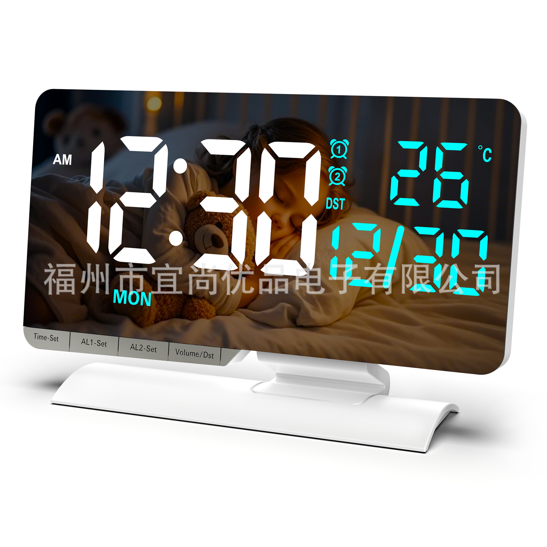 2026 New Perpetual Calendar Electronic Clock LED Daylight Saving Time Desktop Alarm Clock Temperature Week Display Desk Clock