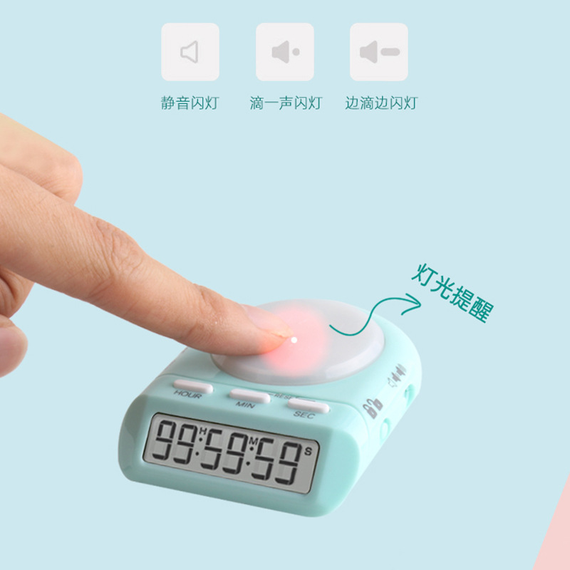 Scale-Shaped Countdown Timer with Light Silent Reminder Kitchen Alarm Clock Student Time Management Scale Timer