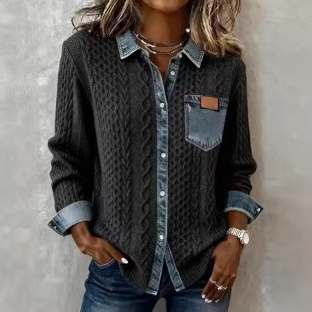 2025 Independent Station Summer Women's Plaid Print Long Sleeve Shirt