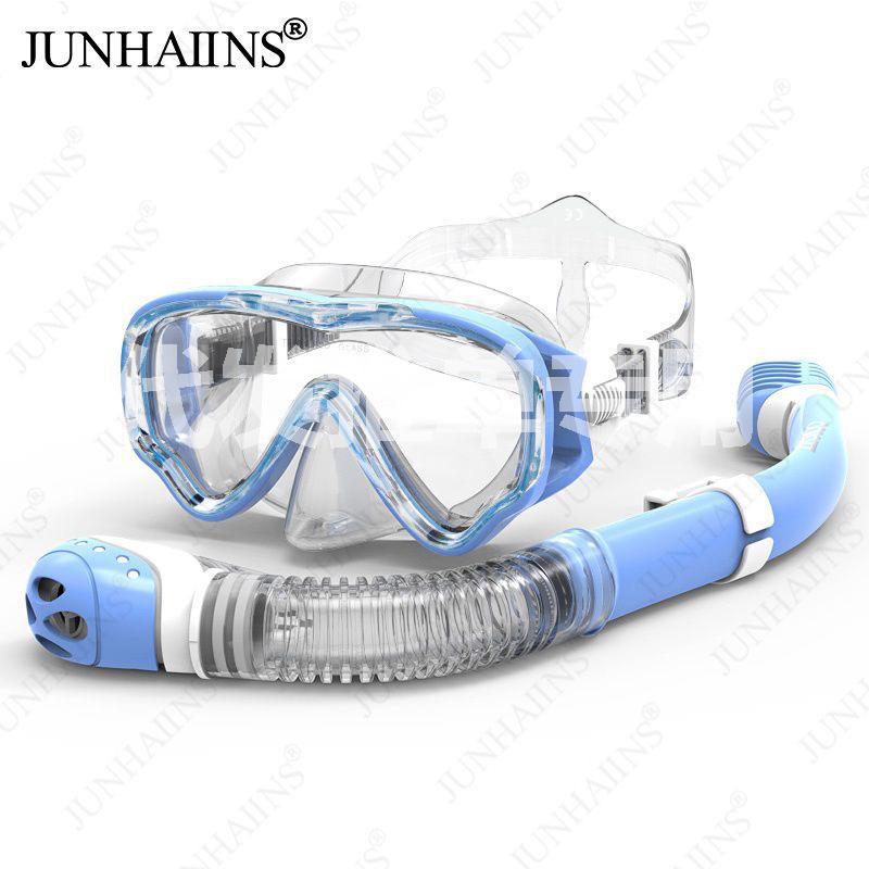 Children's diving mask waterproof flat light snorkeling mask high-definition anti-fog snorkeling mask parent-child product portable