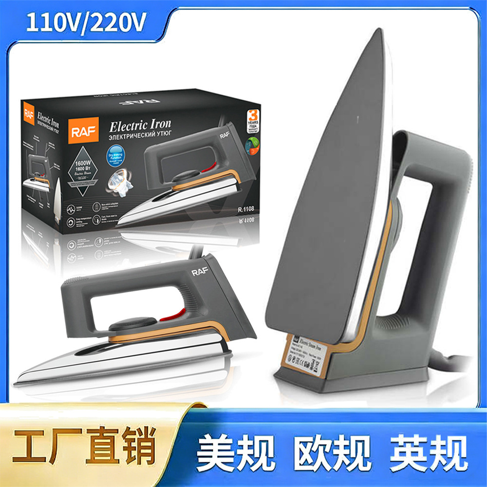 Dry Ironing Iron No Water Old-fashioned Dry Iron No Steam Stainless Steel Electric Iron Can Iron Pictures and Rhinestones