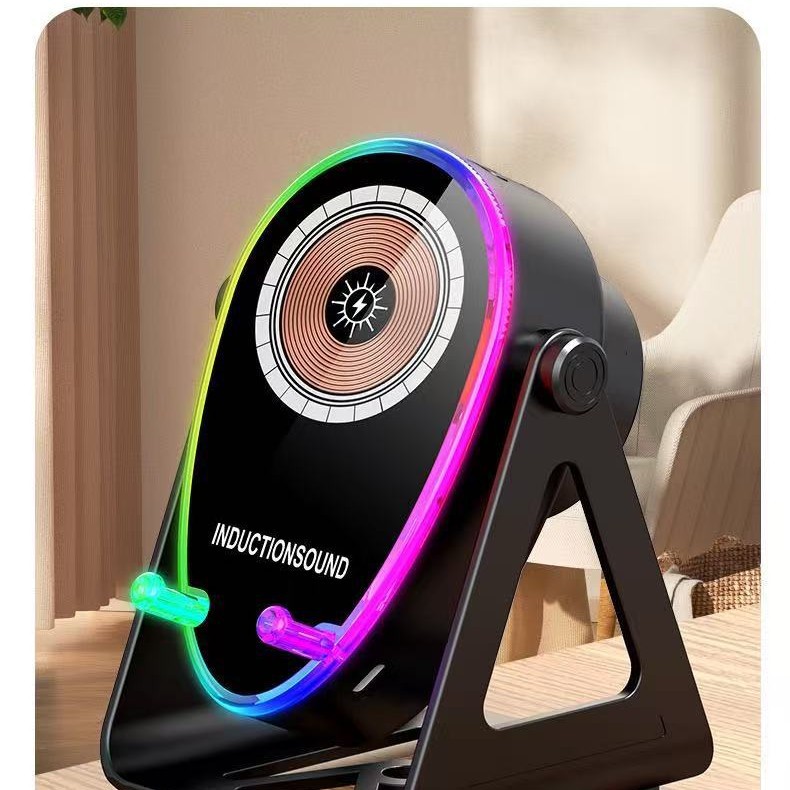H68 Bluetooth Induction Phone Stand Speaker Charging Three-in-One with Fast Charging 2025 New Bluetooth Speaker