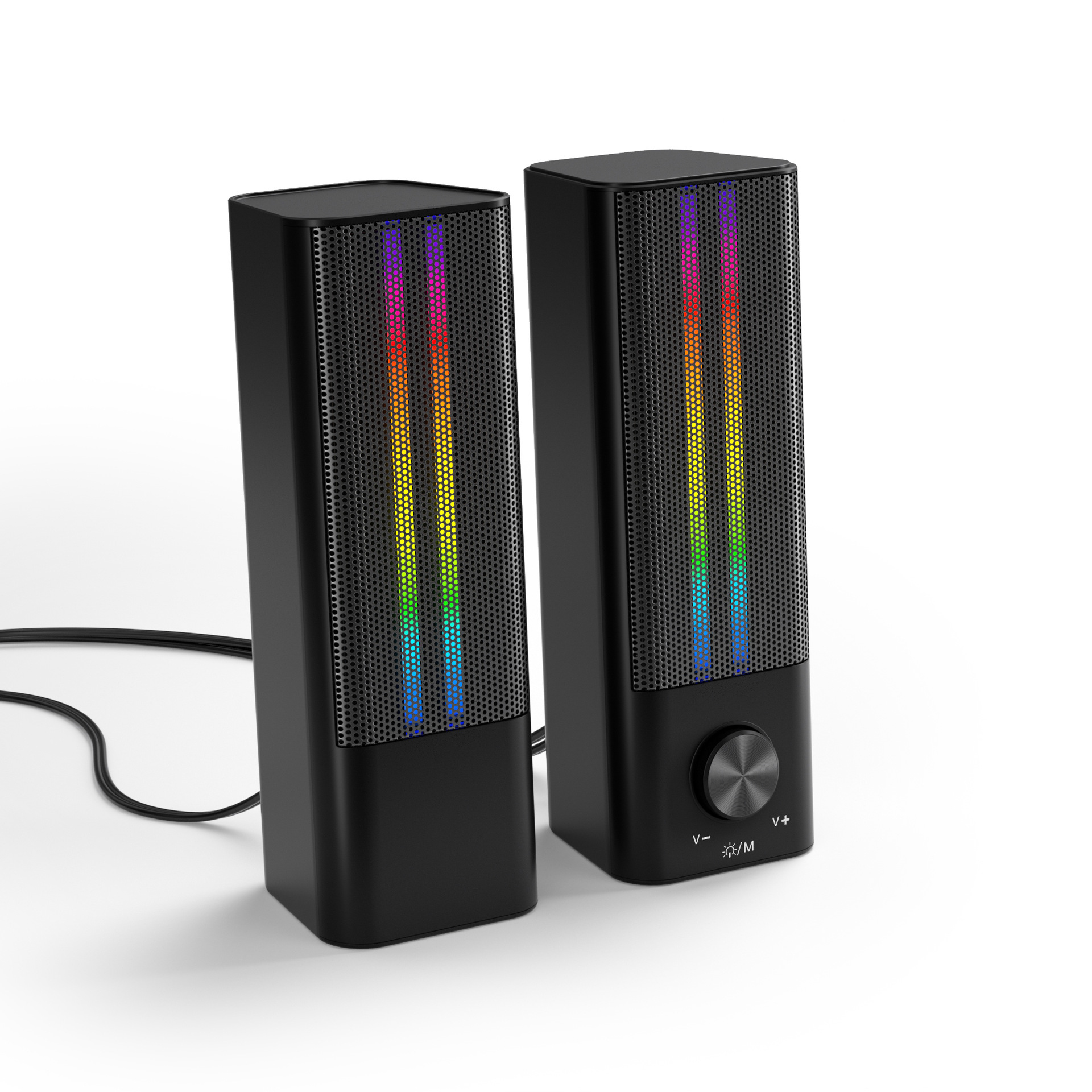 2024 New Custom-Designed Computer Speaker with Magnetic Attachment, SoundBoss, Color-Changing Lights, Gaming Bookcase, Small Bluetooth Speaker