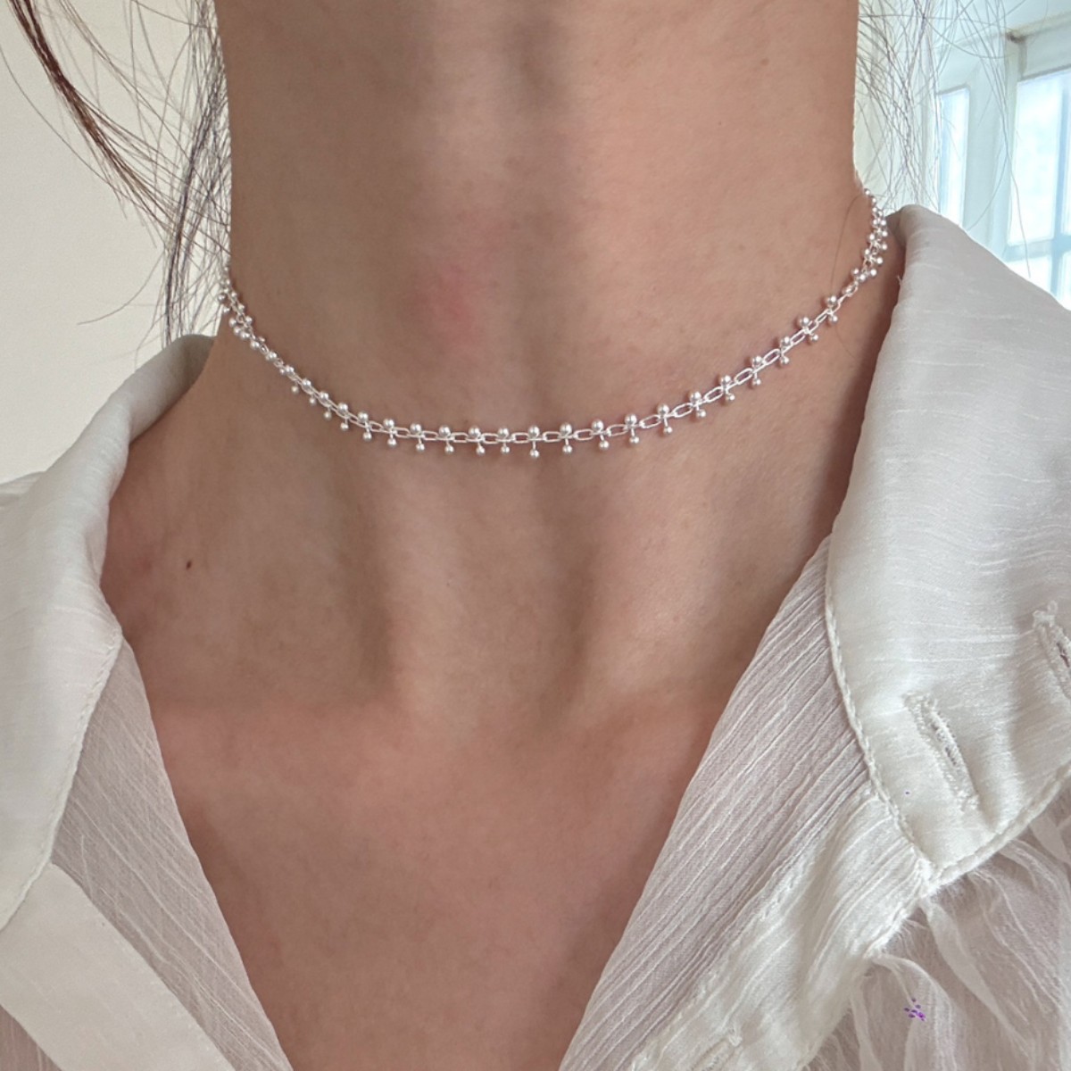 Bean fruit pendant necklace stacking pull neck chain design for women
