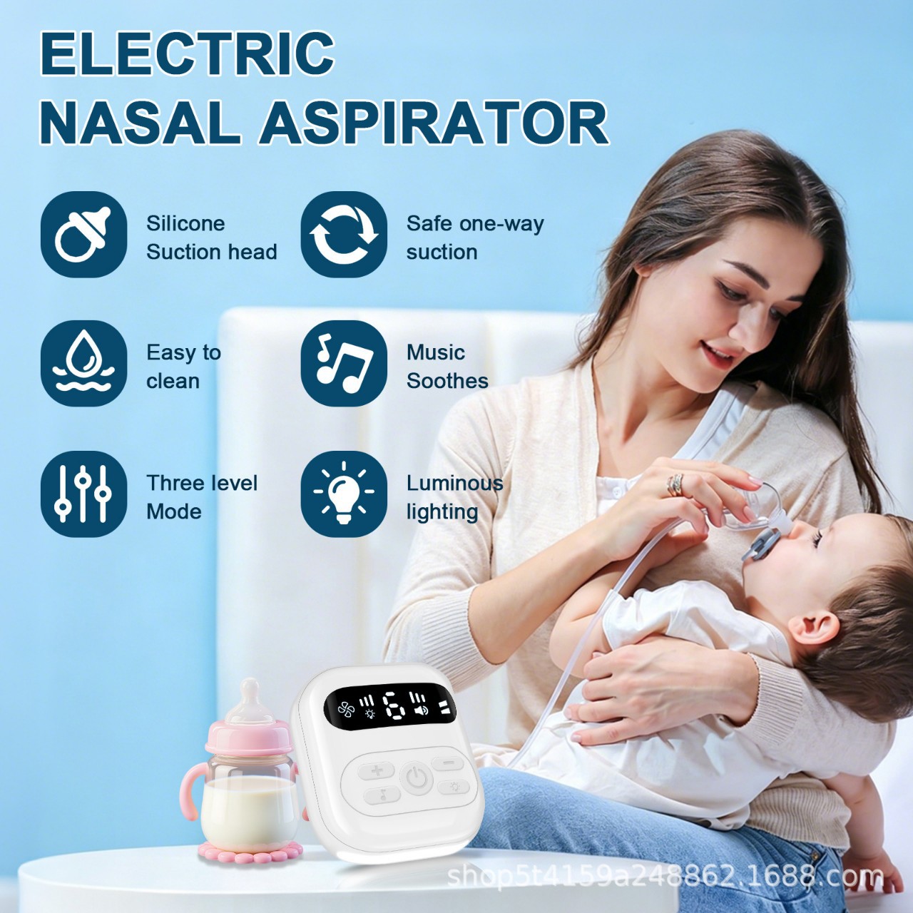 New baby nasal aspirator baby boogers newborn electric nasal aspirator children toddler snot cleaning device