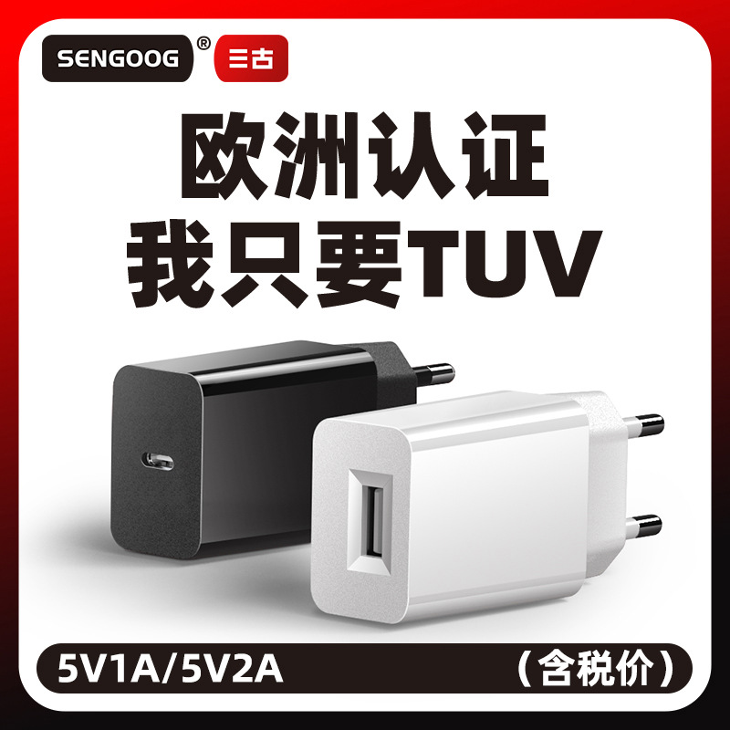 Europe standard 5V1A high quality charger CE certified travel charger 5V2A smart charging head