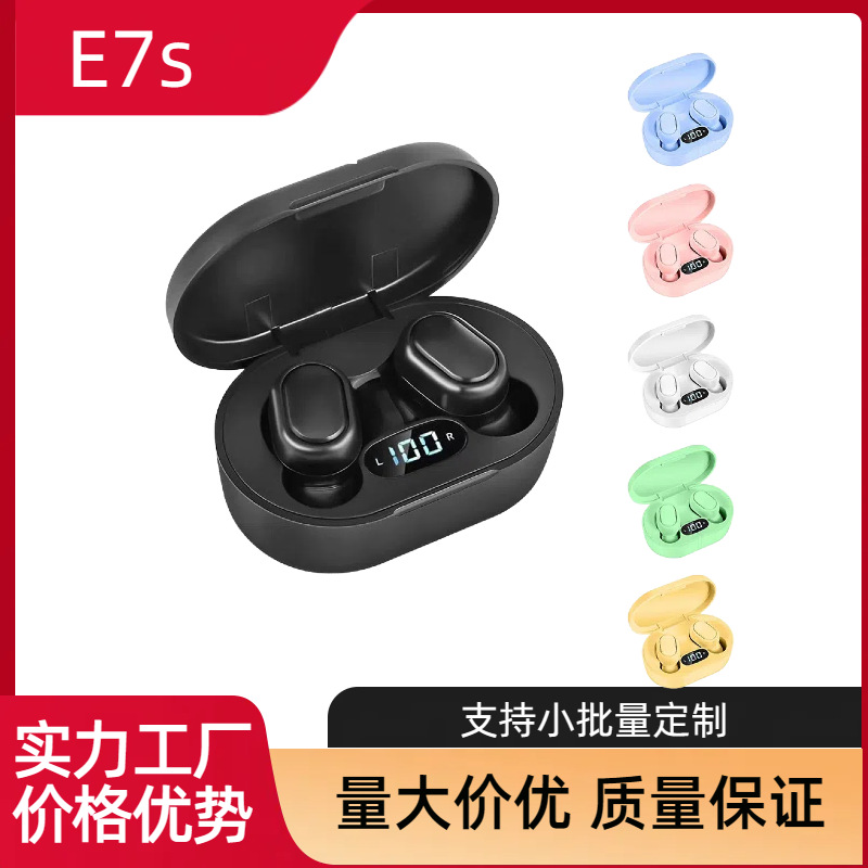 E7S Bluetooth Headphones Good Sound Quality Low Power Consumption In-ear Stereo Digital Display Large Battery
