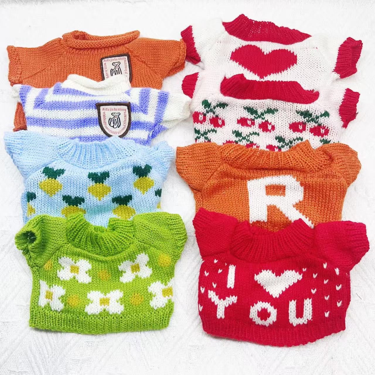 Doll Clothes 30cm Bear Plush Toy Clothes Replacement Teddy Bear Sweater Accessories Plush Toy Knitted Handmade