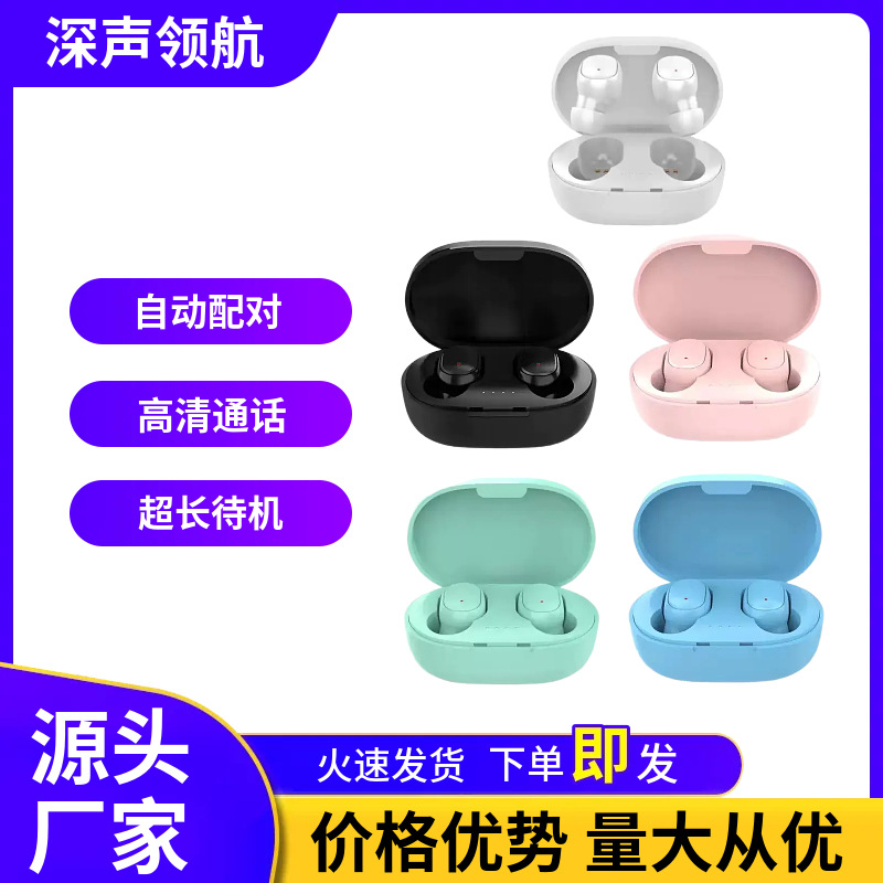 exclusive a6s bluetooth headset mini portable macaron color candy earphones in-ear ultra-long battery life