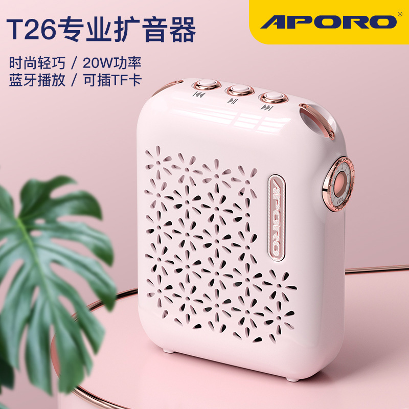 New Product Small Bee Amplifier Teacher Special Wireless Headset Microphone Teaching Tour Guide Speaker Loudspeaker T26
