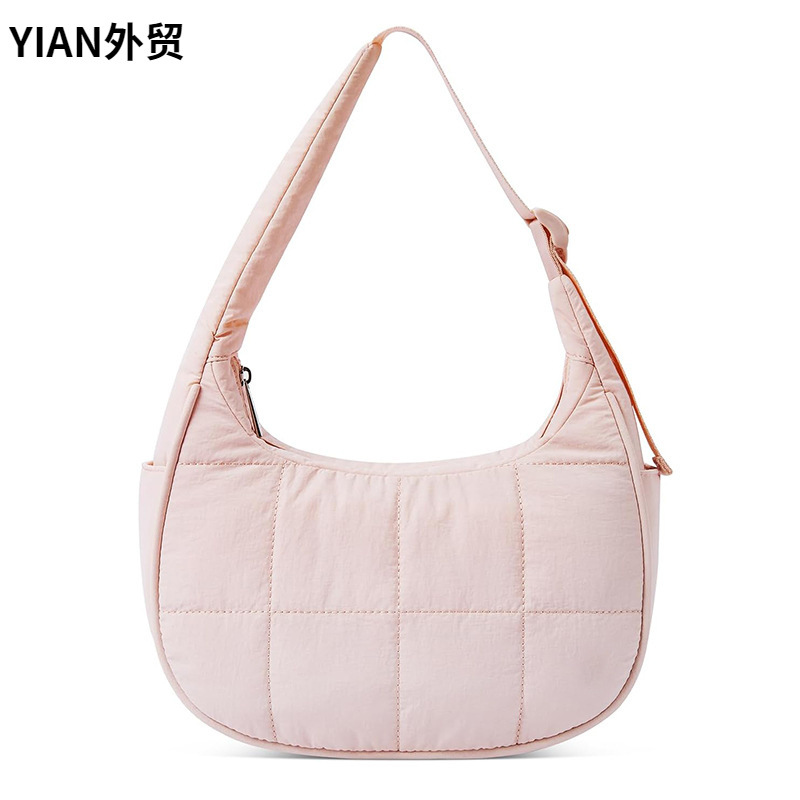 New Women's Small Down Bag Single Shoulder Bag Nylon Single Shoulder Wallet Handbag with Adjustable Strap