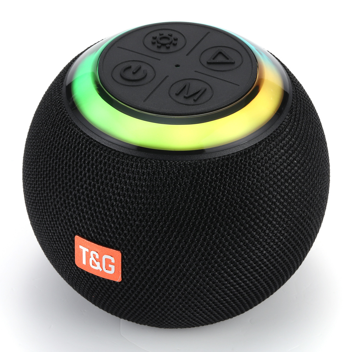 TG683 Bluetooth Speaker Round Colorful Light Card Slot U Disk Portable Large Horn Mini Subwoofer Sphere Speaker