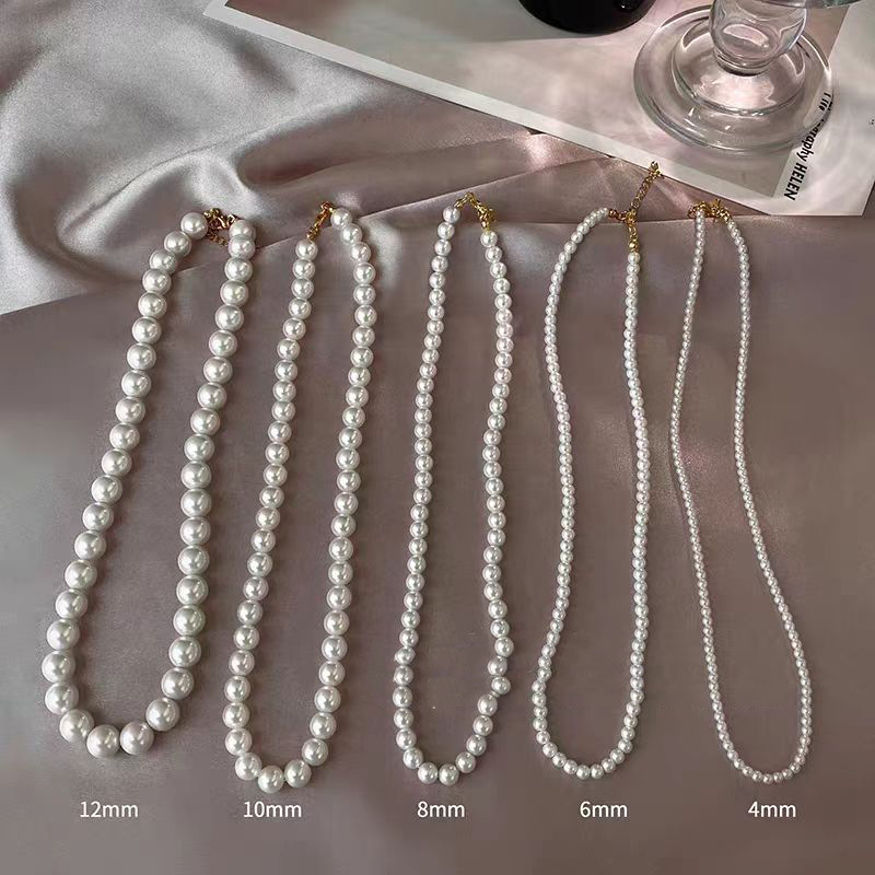 Swarovski Pearl Necklace for Women, Sweet Clavicle Chain, New High-Luster Pearl Neck Chain for Women