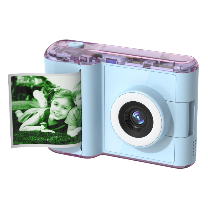 Children's Mini Instant Print Camera with Selfie Function Direct Photo Output Colorful Children's Camera