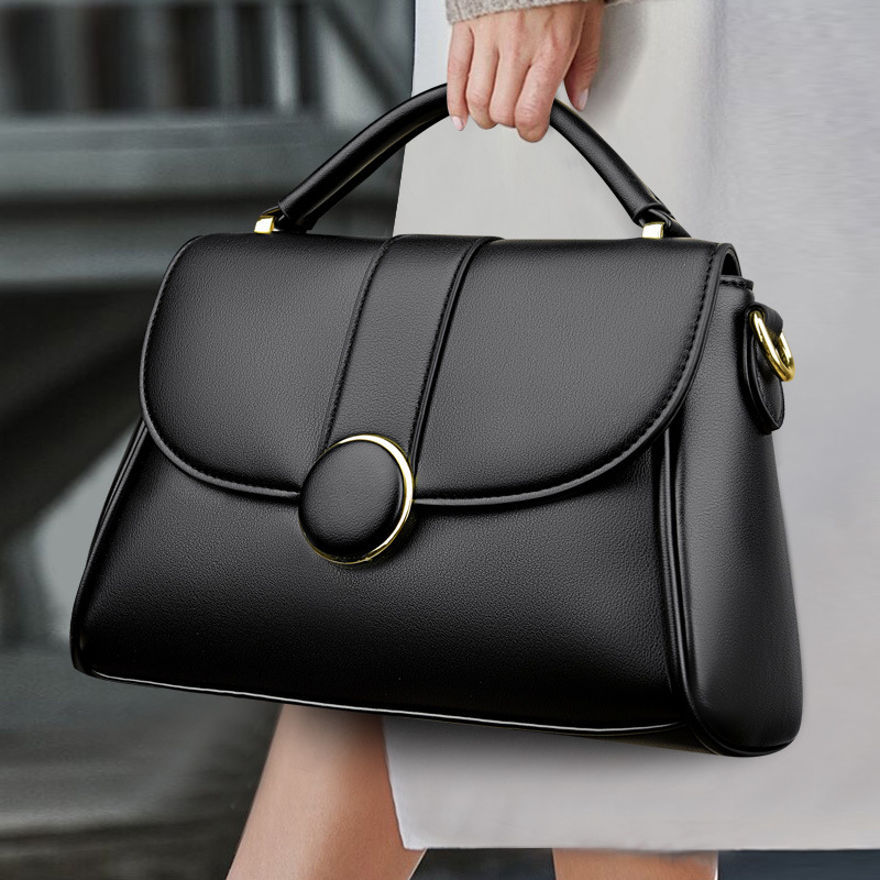 Department Store Handbag 2025 New Handbag Large Capacity Simple Soft Leather Shoulder Crossbody Bag
