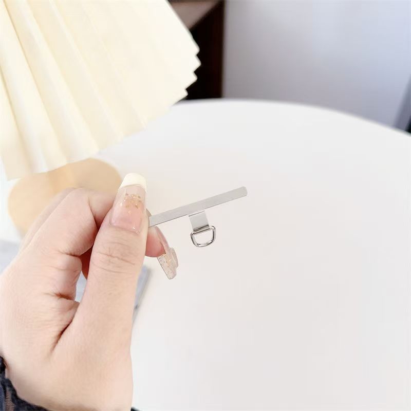Phone lanyard fixing clip ultra-thin metal hook gasket sticker durable bracelet connection pendant neck