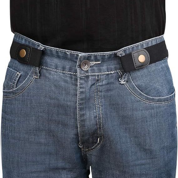 Invisible seamless lazy belt elastic elastic waistband jeans summer elastic elastic waist tightening belt