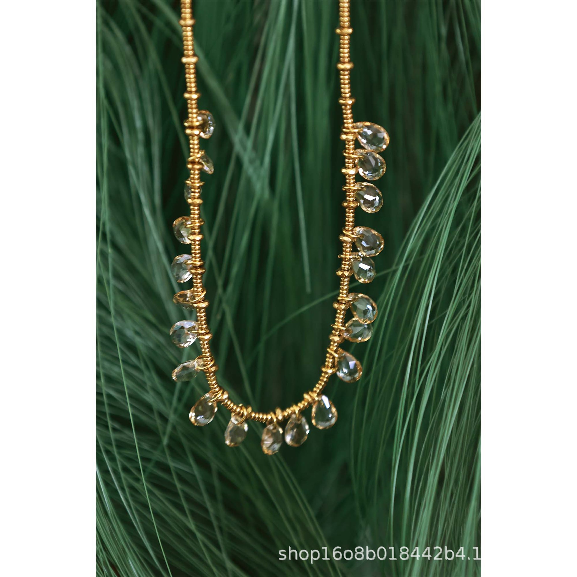 301 South France Workshop Cleopatra Movie Inspiration Imported Crystal Tassel Necklace Bohemian Y8-17