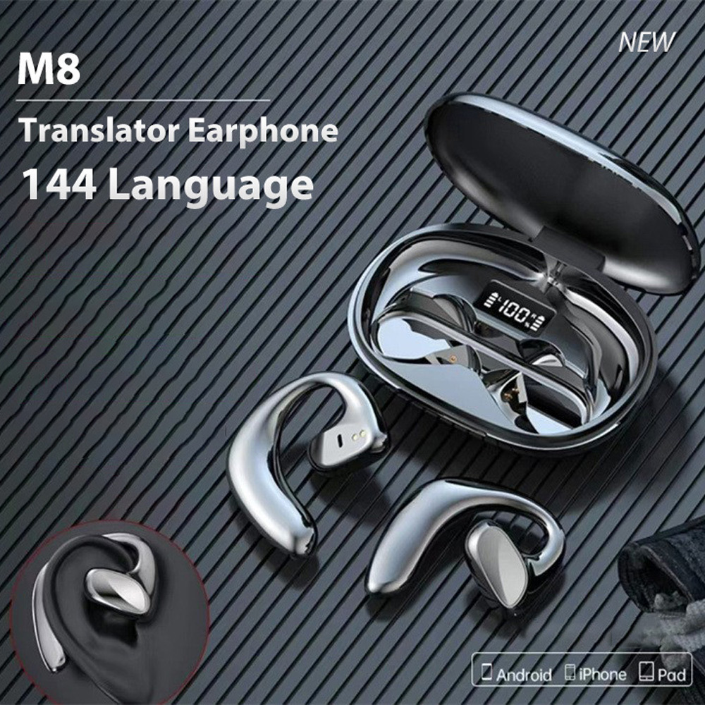 M8 Smart AI Translation S900 Bluetooth Headphones TIKTOK Real-time Simultaneous Interpretation Translation Headphones