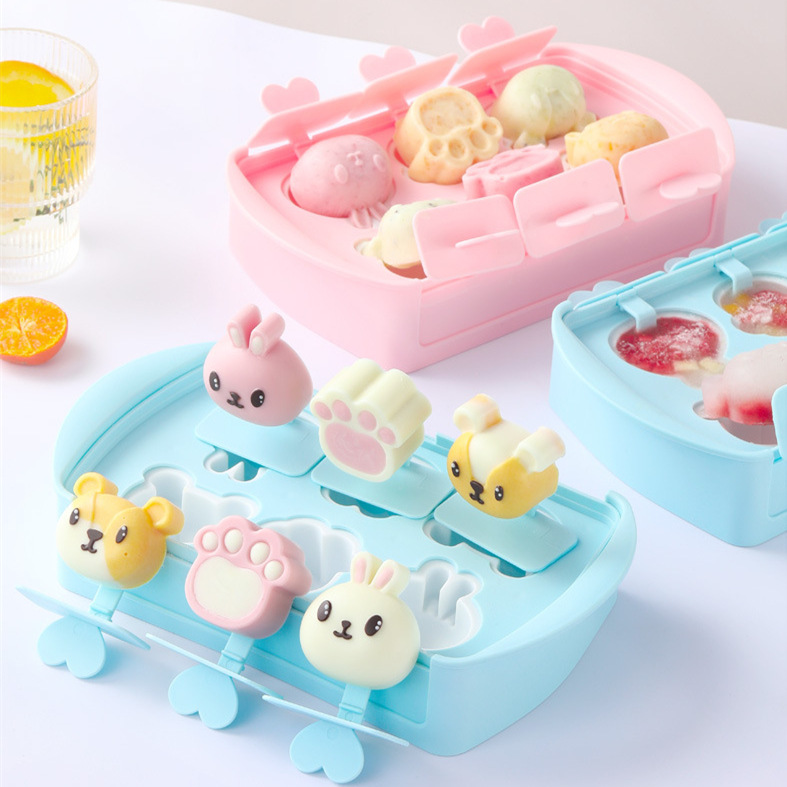 Ice pop mold, food-grade silicone box, homemade ice cream for kids, mini popsicles