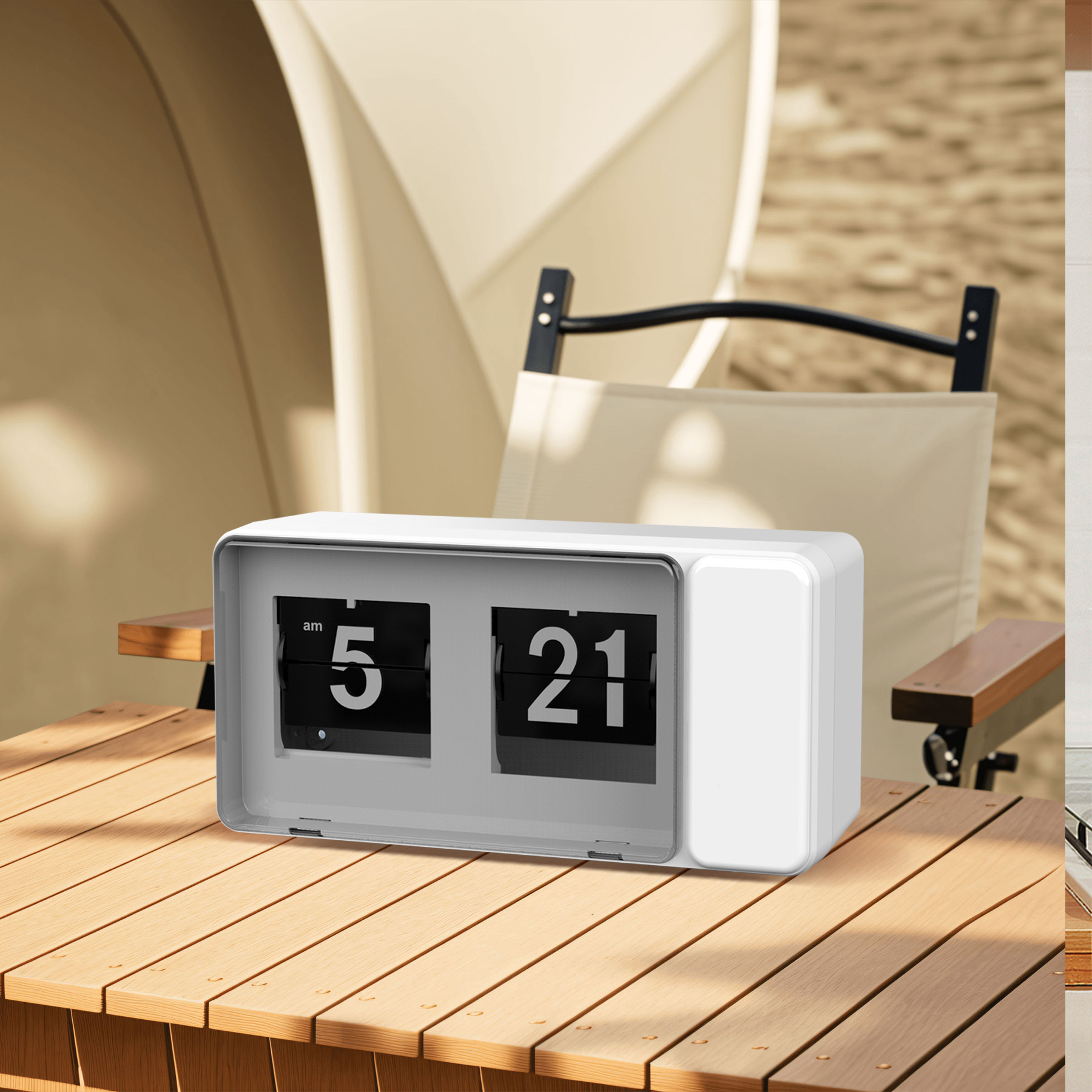 Flip Digital Alarm Clock Simple Desk Clock Automatic Flip Clock Silent Calendar Desk Clock