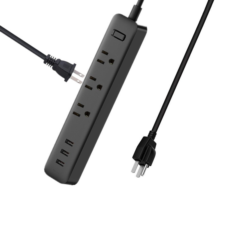 Dedicated black mobile phone USB fast charging extension cord US standard US standard Taiwan Mexico multi-position charging power strip