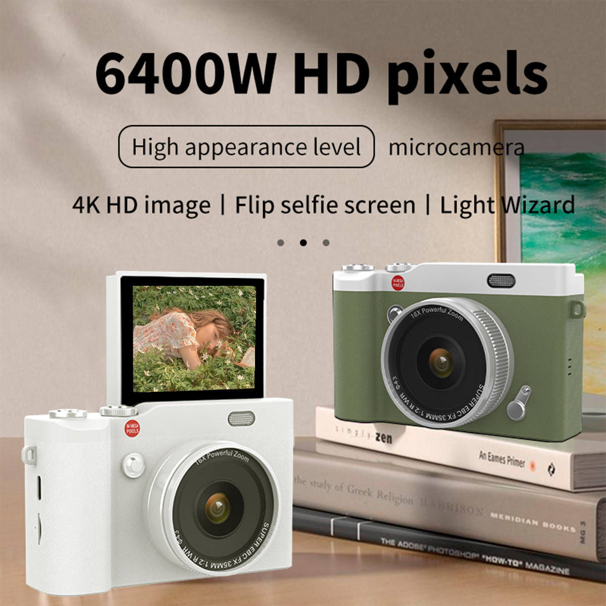 CCD Digital Camera 4K HD Portable Camera Student Digital Camera Children Toy Gift