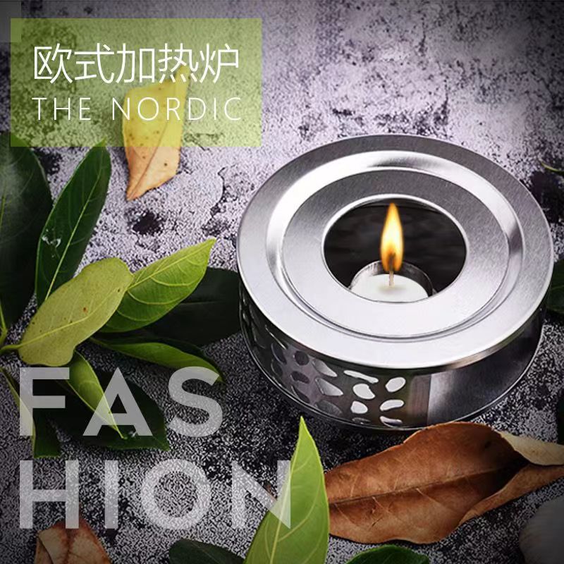 Stove Tea Chat Small Stove Stainless Steel Charcoal Stove Alcohol Candle Carbon Stove Tea Boiling Stove Tea Warming Stove Insulation Base Small Stove