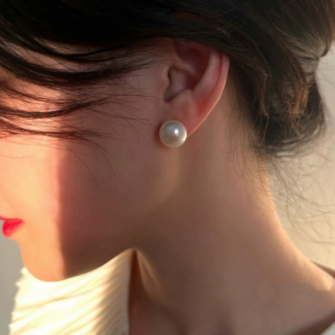 Natural Freshwater Pearl Earrings New Simple Flight Attendant Ear Clips 925 Sterling Silver Earrings for Women