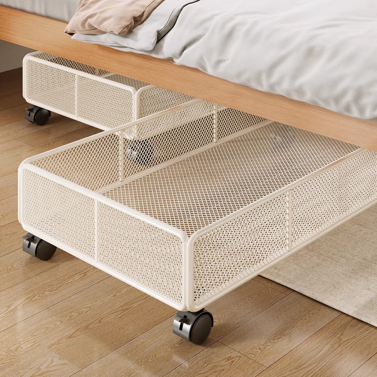Under-bed Storage Box, Flat Clothing Storage Cabinet, Mobile Children's Toy Drawer-type Storage Organizer