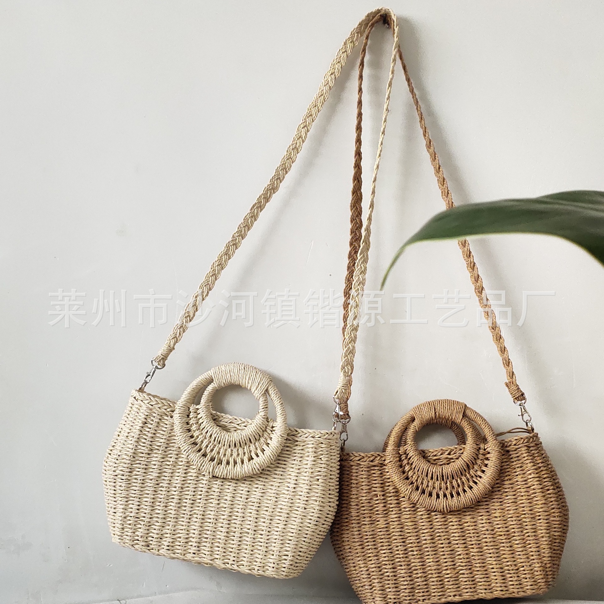 Casual single shoulder bag straw woven women's bag vacation woven handbag beach bag crossbody small bag casual
