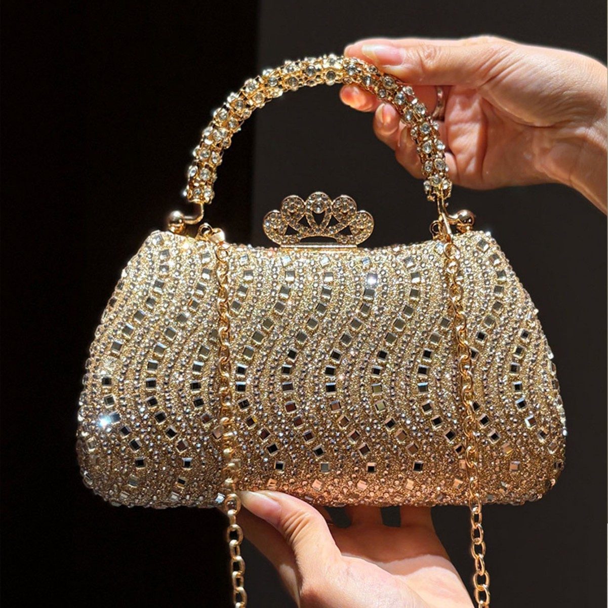 2025 New Diamond Evening Bag Banquet Bag Dress Wedding Banquet Crossbody Bag Evening Bag Celebrity