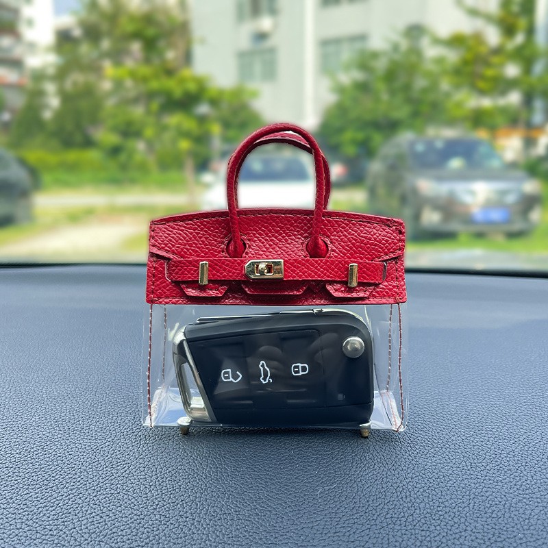 Women's Car Key Bag Set Mini Birkin Bag Pendant Exquisite Small Bag Earphone Bag Lipstick Bag