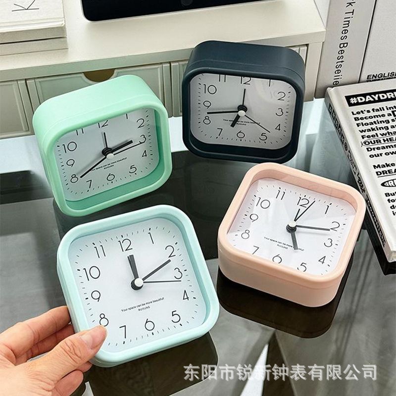 Square simple three-dimensional home decoration alarm clock student digital alarm small alarm clock