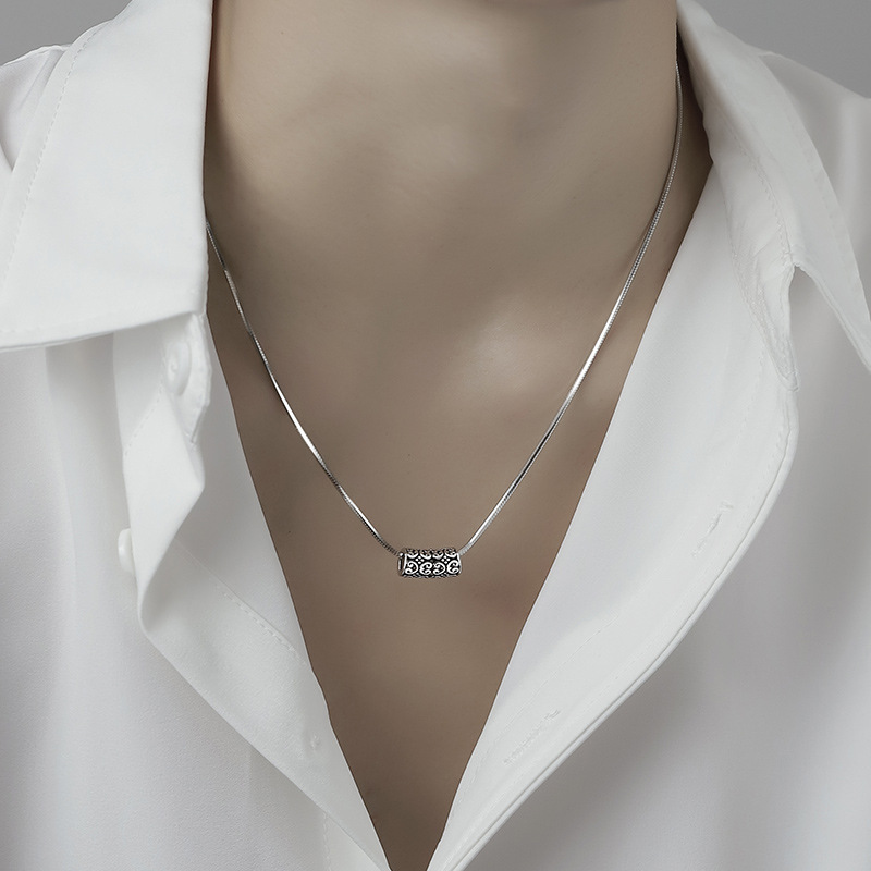 Necklace for men, snake bone chain simple silver chain men's pendant jewelry Valentine's Day