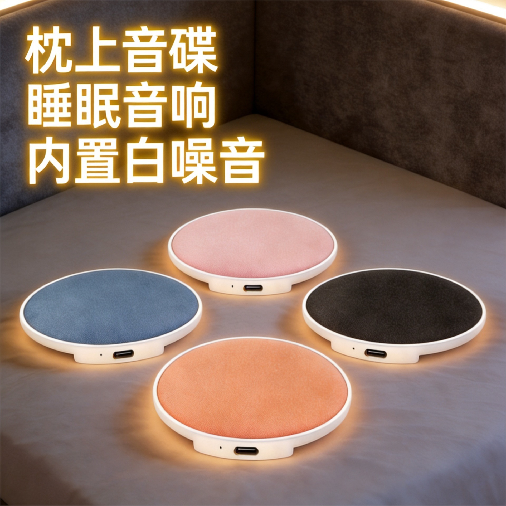 Pillow under sound disc sleep speaker wireless Bluetooth speaker white noise pillow speaker bedside mini small speaker