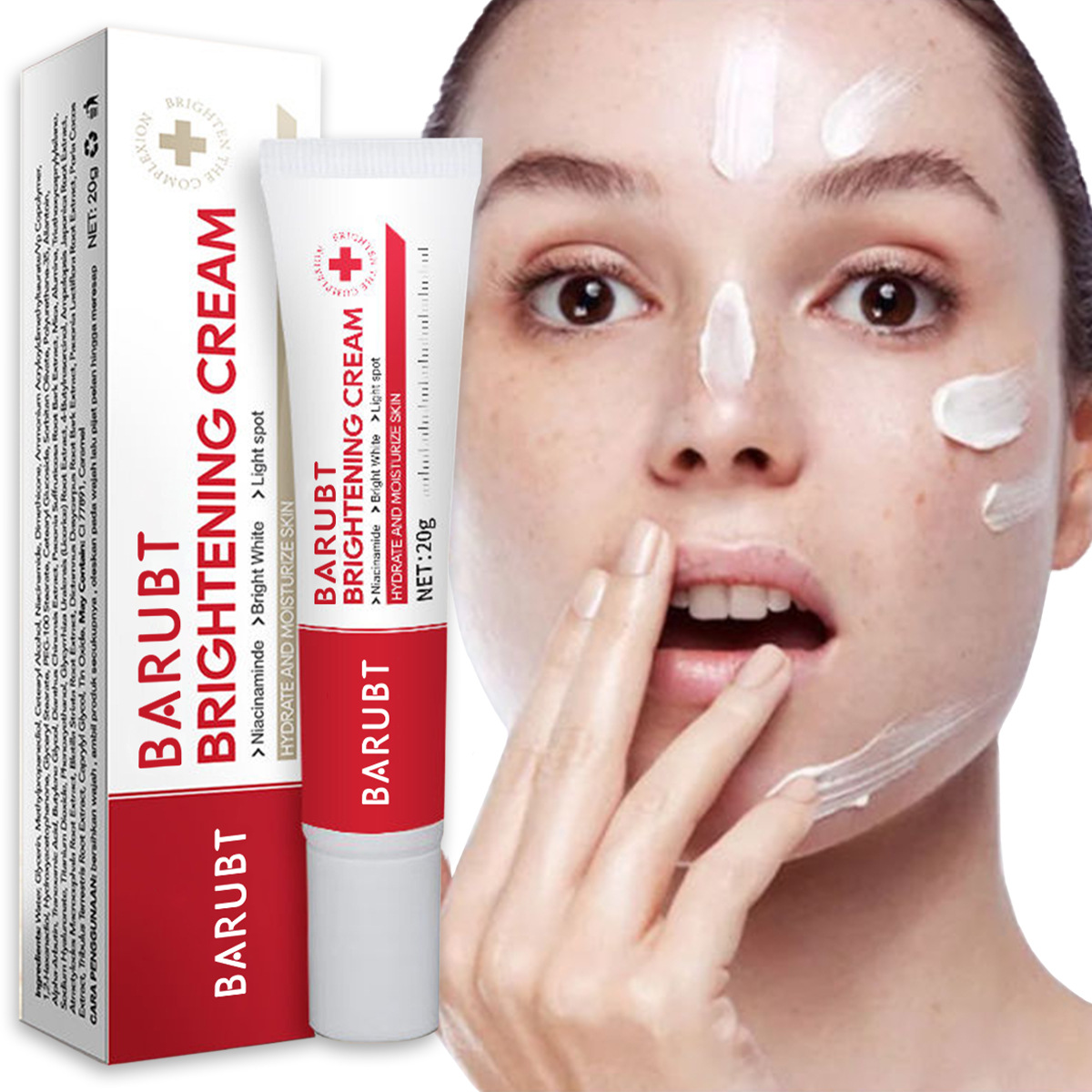 BARUBT White Beauty Cream Brightening Cream Face Cream Improve Sun Spots Freckle Smooth Skin Fade Spots Cream