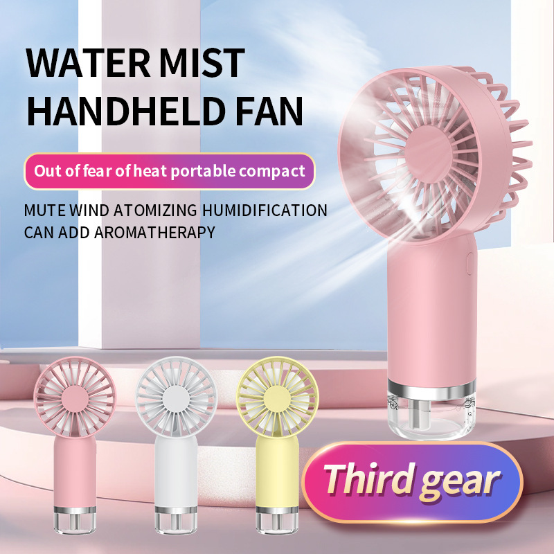 Spray Fan USB Charging Outdoor Mini Handheld Small Fan Portable Humidification Cooling Desktop Fan