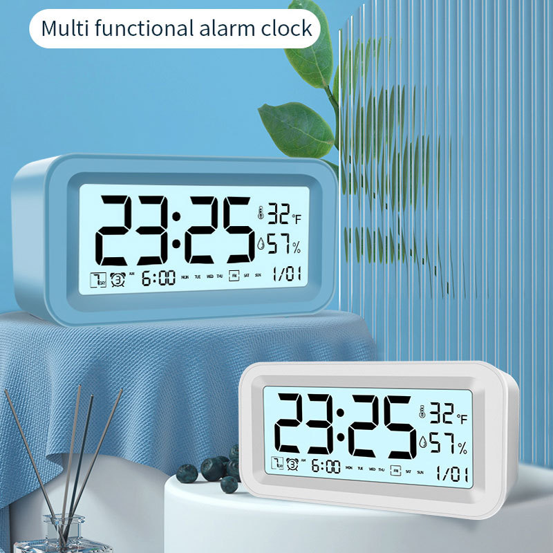 Student Alarm Night Light Desktop Electronic Clock Table Digital Smart Wake Up Alarm Clock