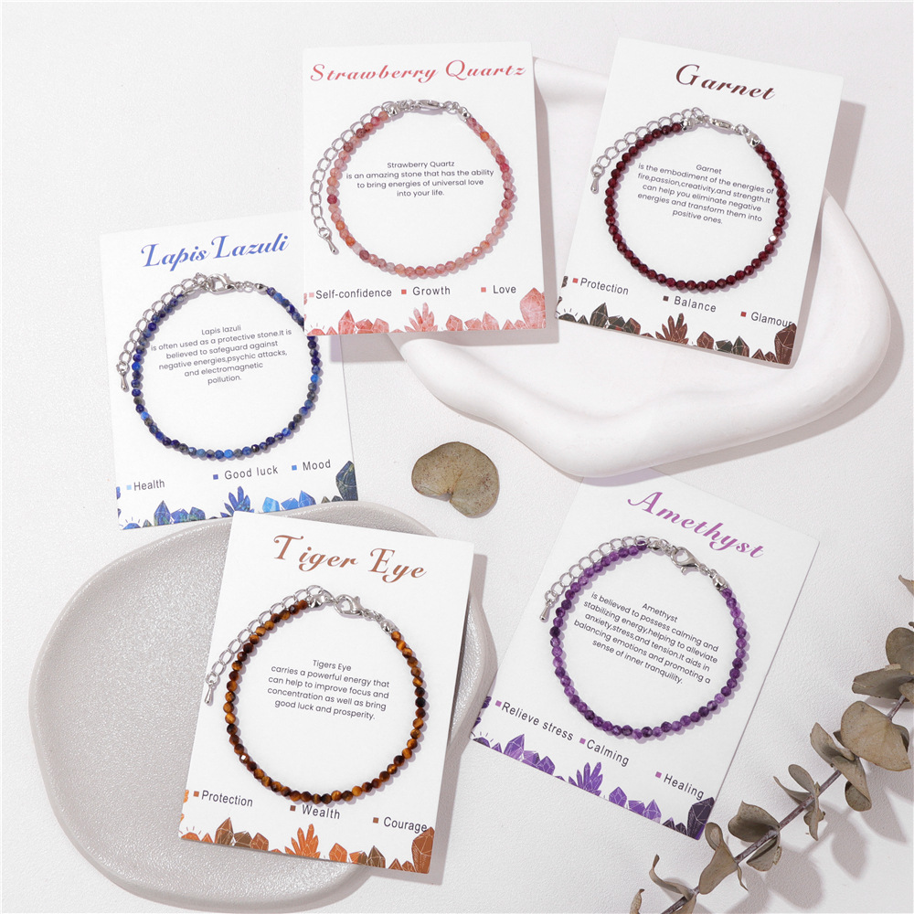 Card pack 3mm artificial crystal bead bracelet new best friend bracelet
