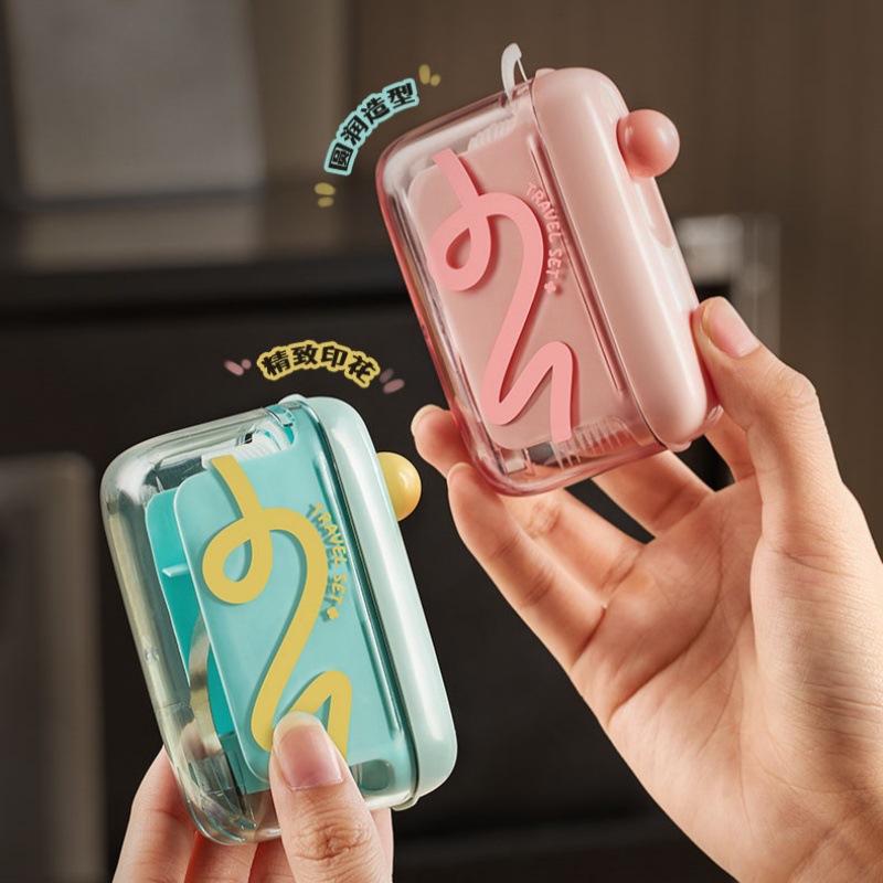 Patent Square Dopamine Dental Floss Box Portable Dental Floss Stick Clean Teeth Gap Automatic Dental Floss Automatic Pop Up Dental Floss Box